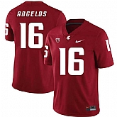 Washington State Cougars 16 Aaron Angelos Red College Football Jersey Dzhi,baseball caps,new era cap wholesale,wholesale hats